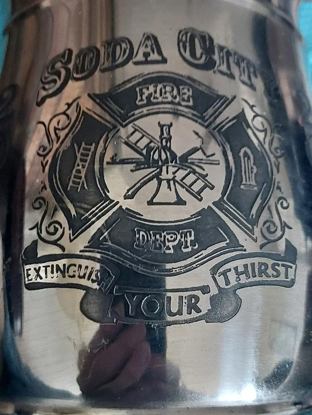 Soda City Columbia SC 2016 Metal Stein Fire Dept Extinguish Thirst Tankard
